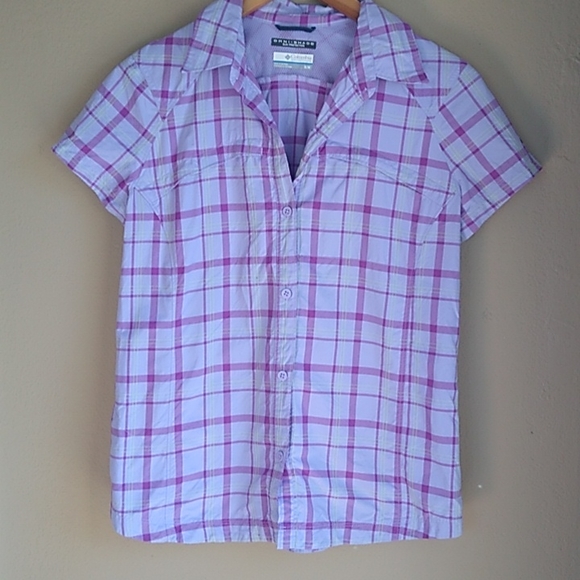 Columbia Omni Shade Button front Outdoor Top M - Picture 1 of 9